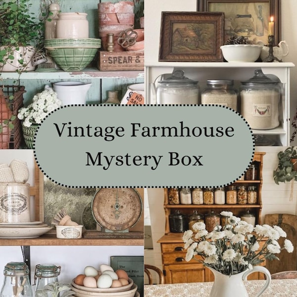 Vintage Farmhouse box • Primitive Country Decor • European Farmhouse style • Cottagecore • Gifts for her