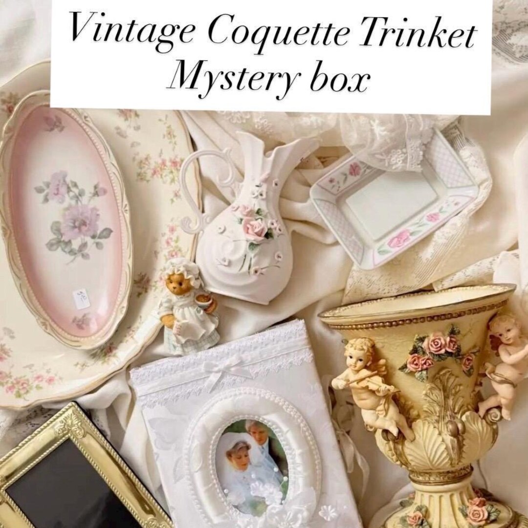 Vintage Coquette Mystery Box • Girly Trinket & Accessories • Pink