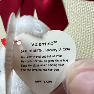 MOST Errors on Rare 1994/1993 'Origiinal' 'Suface' Valentino Beanie Baby by Ty Inc. image 5