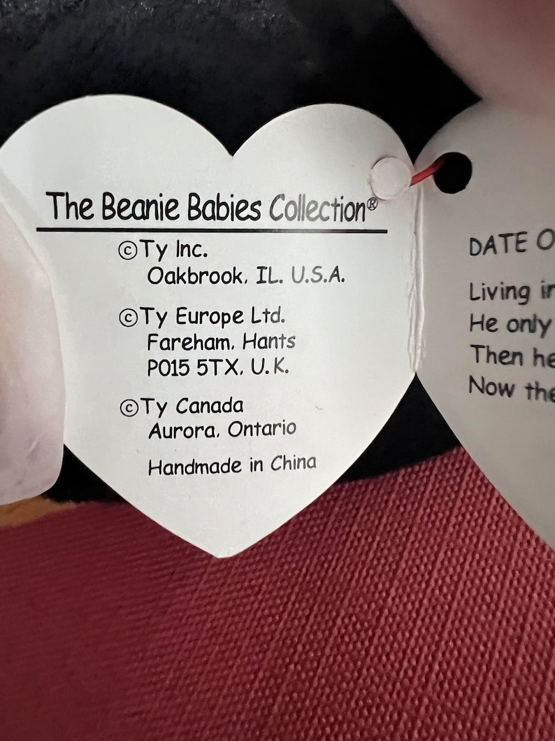 Rare Error 1994/1993 Blackie Beanie Baby by Ty Inc. image 5