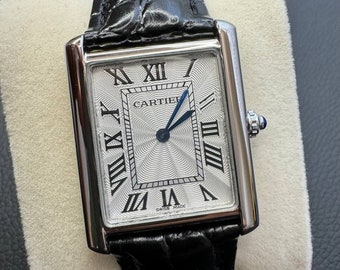 Cartier Tank roestvrijstalen middelgrote horloges