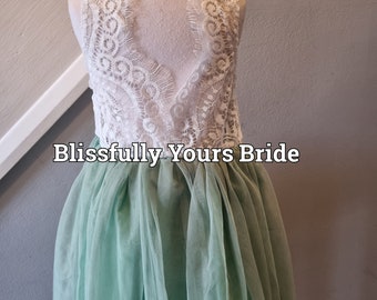 Gorgeous Green Flower Girl Dress - Variouss Colours - Bridesmaid Dress - Wedding - Tulle Dress, Party Dress