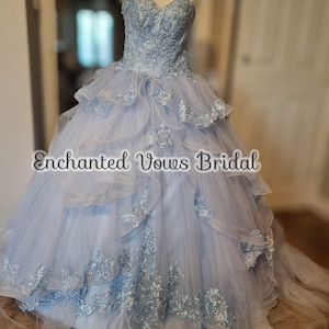 Princess Blue Quinceanera Dress - Various Colours -Wedding Dress - Evening Dress- Prom Dress - Sweet 16 - Ballgown, Cinderella Dress