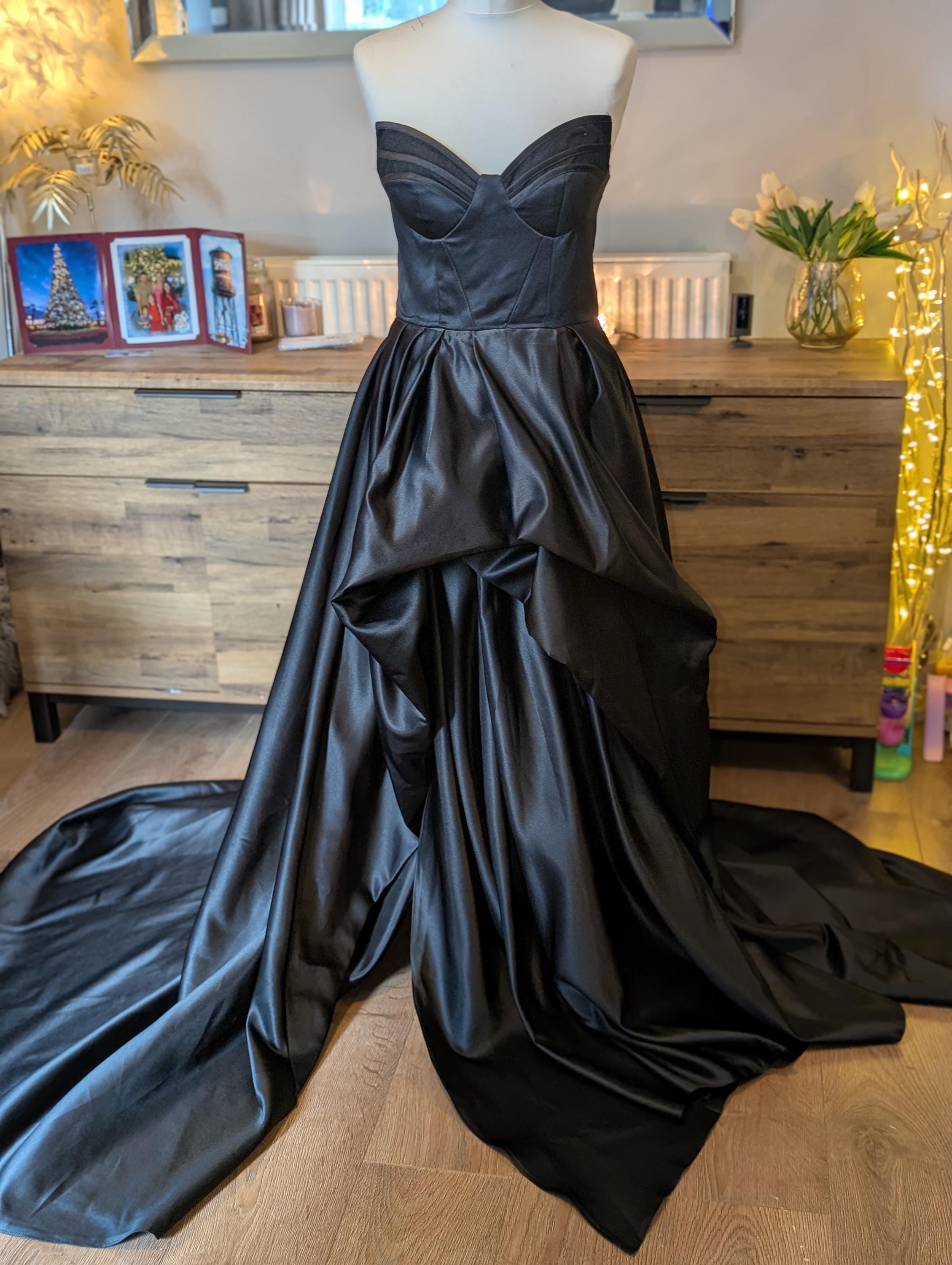 short black prom dress Off the Shoulder Little Black Prom Graduation H By Anthropologie Long-Sleeve Corset Size:custom size best-sellers-week