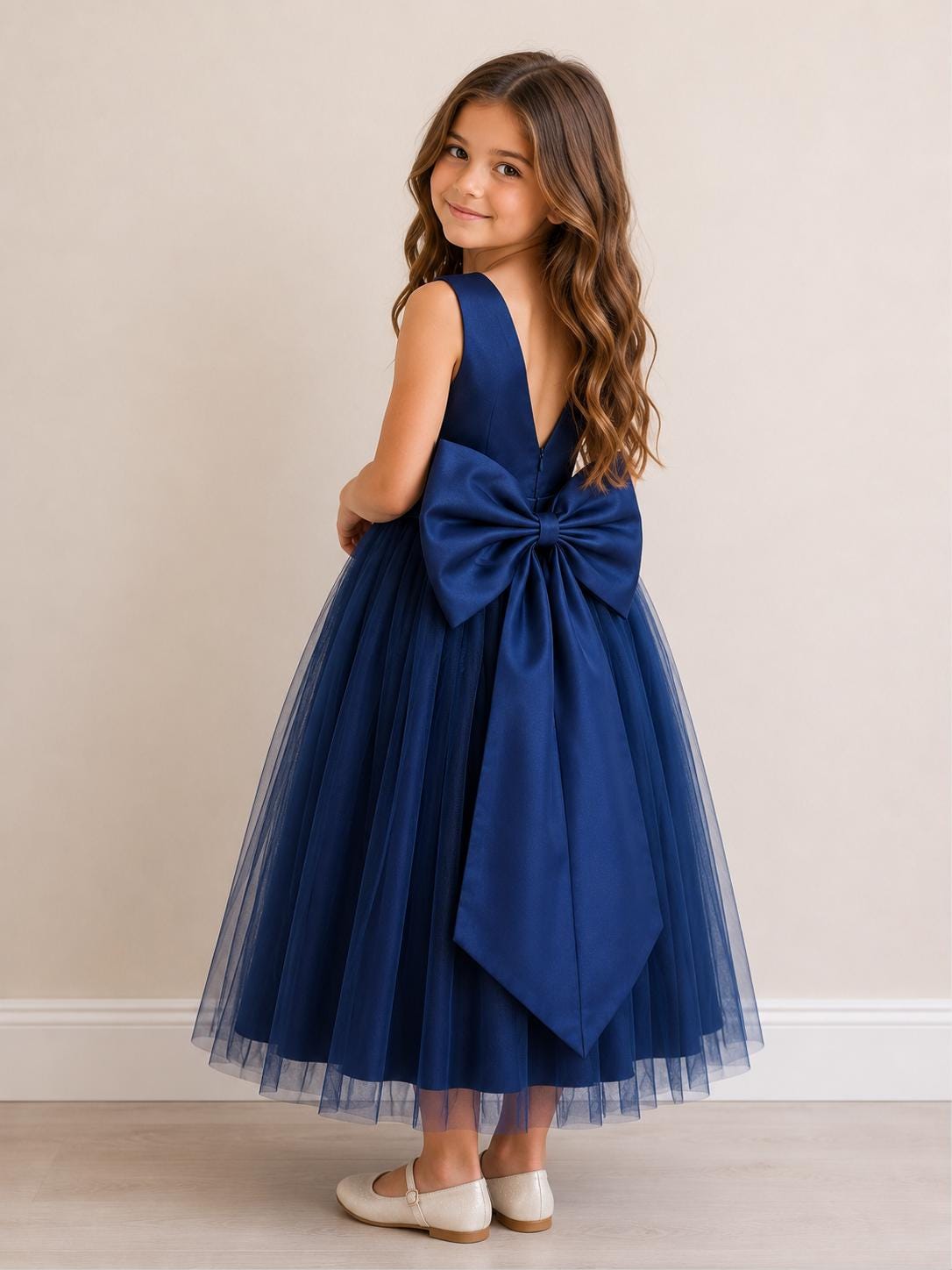Navy Junior Bridesmaid Dress