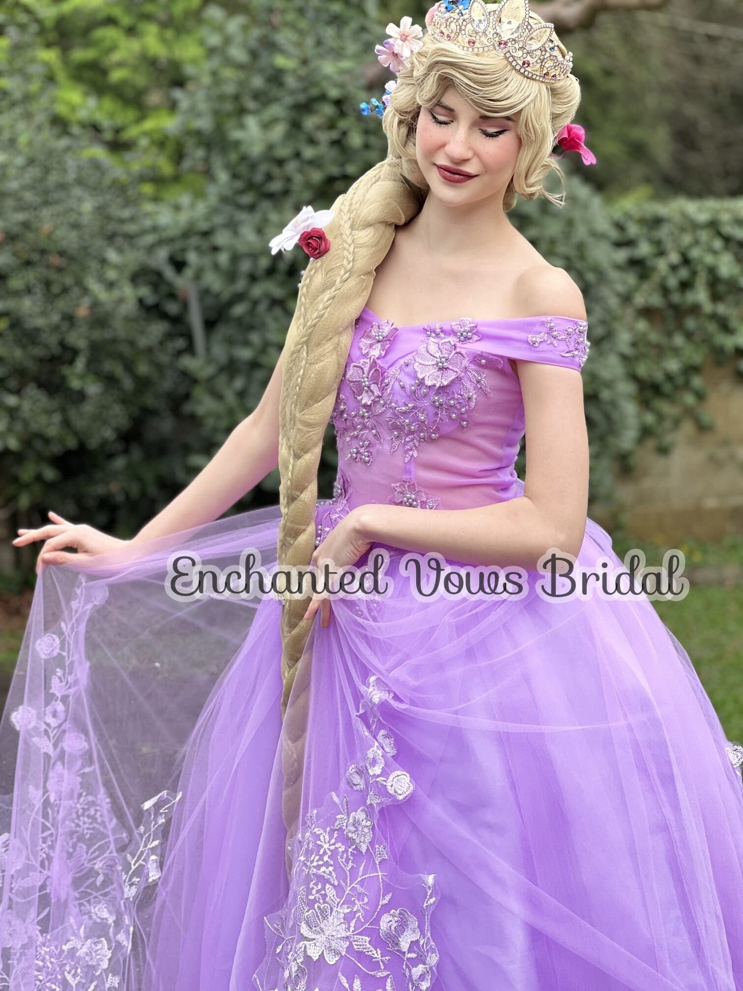 Rapunzel inspired prom dress deals