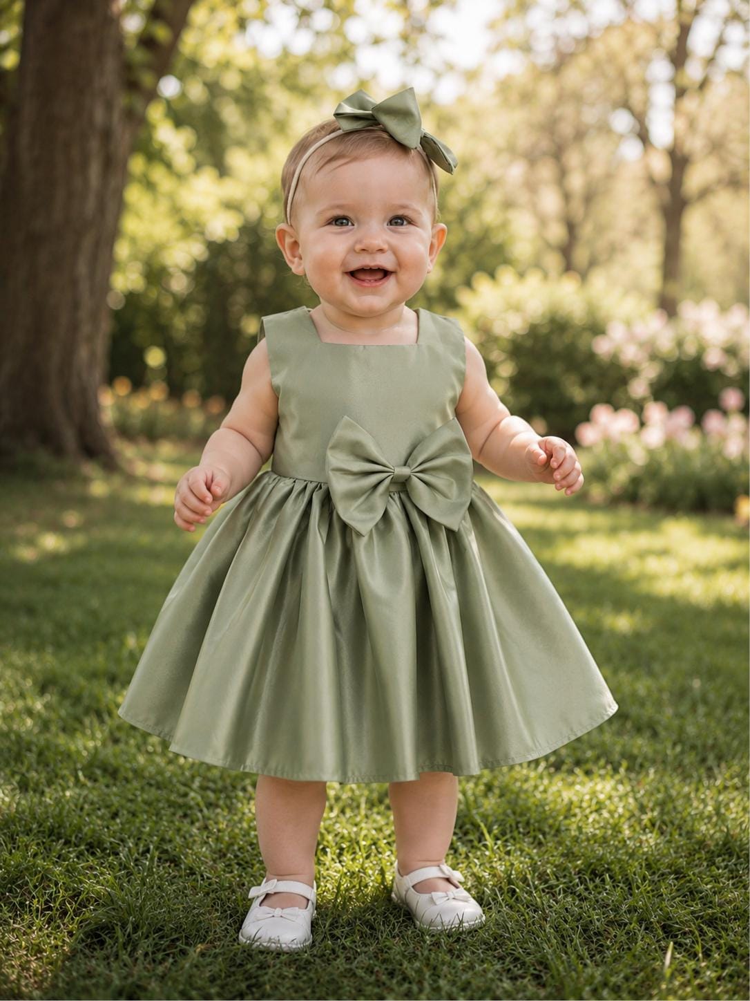 Dress for Baby Girl Olive Green - Etsy