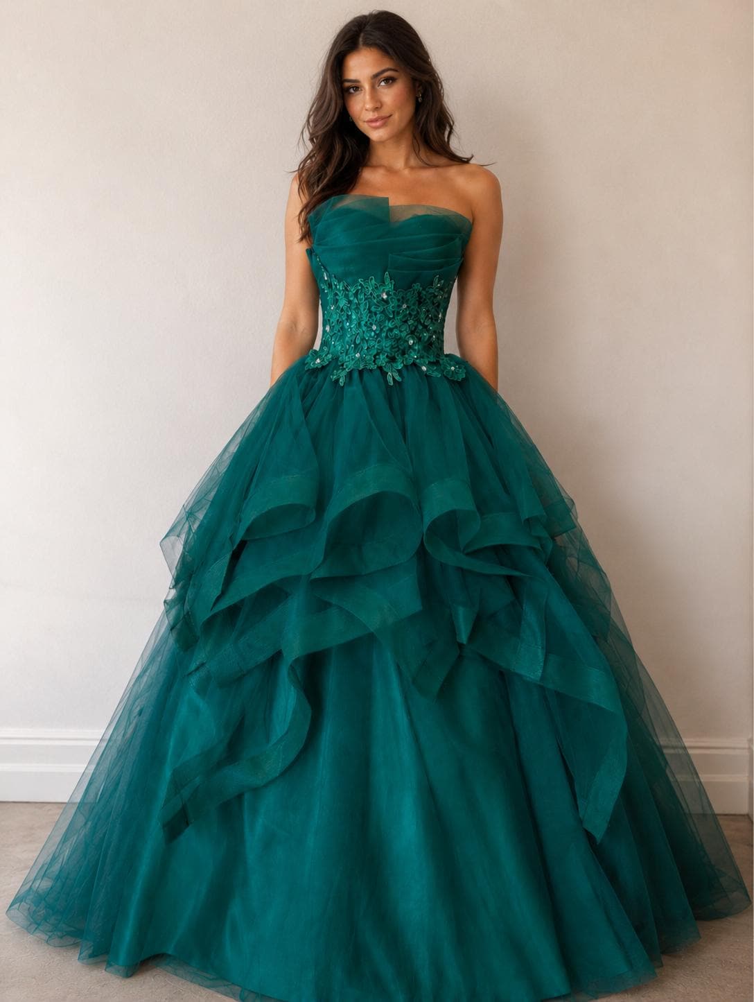 dark green prom dress uk Custom forest green dress