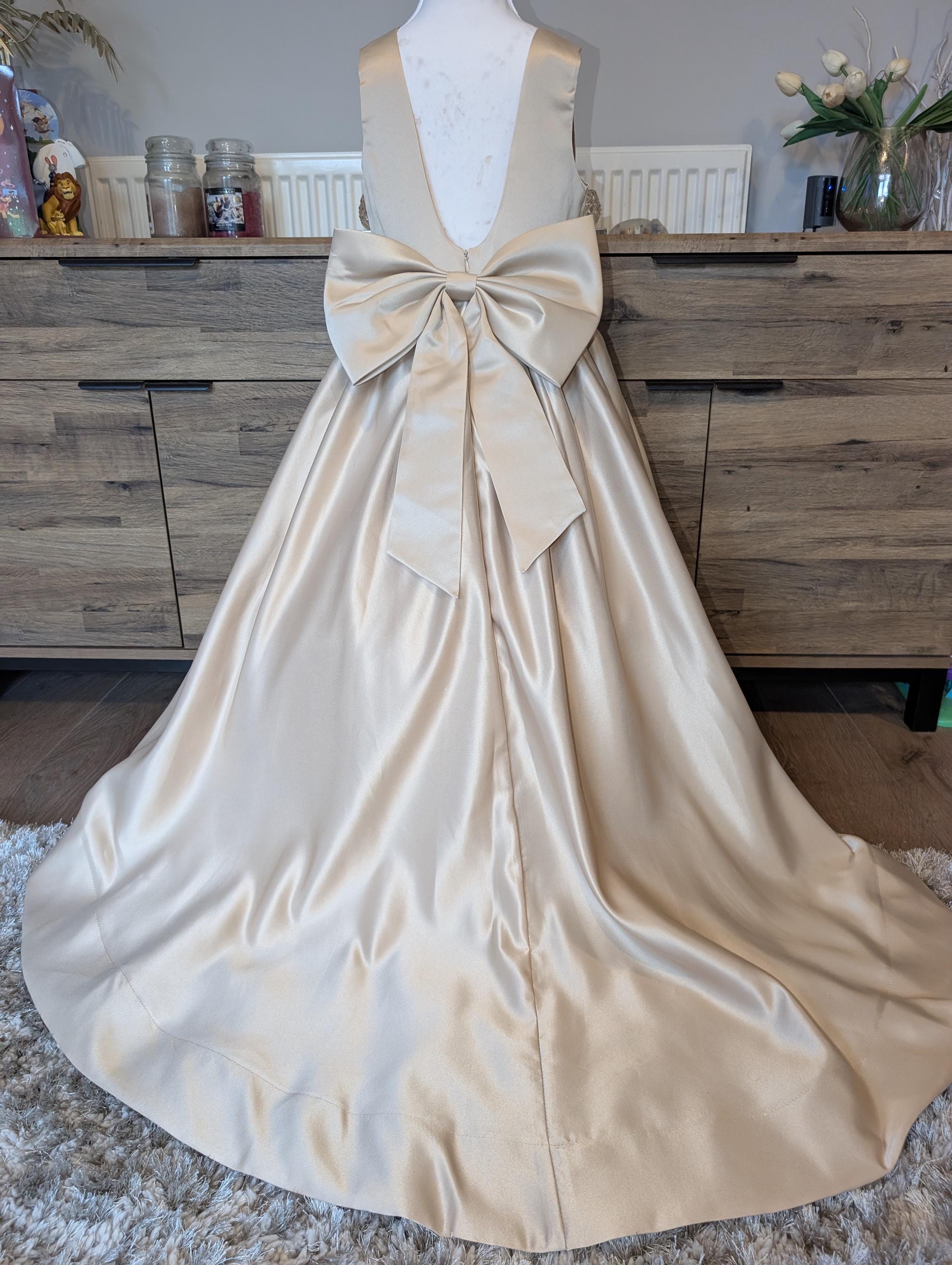 Junior Bridesmaid Dress Gold