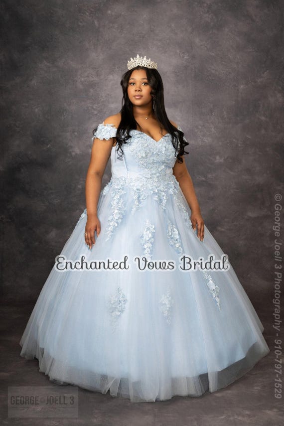 Buy Blue Quinceanera Dress, Womens Tulle Dress, Blue Ball Gown, Cinderella  Dress Online in India - Etsy