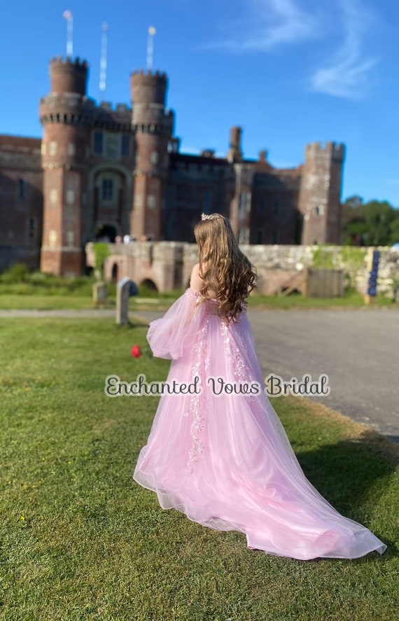 Buy Princess Puff Sleeve Prom Dress (detachable Sleeves), Pink Wedding Dress,  Prom, Tulle Dress, Photoshoot, Pageant Dress, Princess Dress Online in  India - Etsy