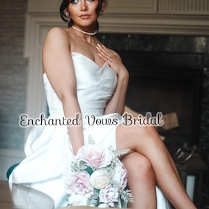 Dreamy, Satin Bridal Dress, Wedding Dress, Dress with Train, Beach Wedding Dress, Plus Size Wedding Dress, Princess Wedding Dress