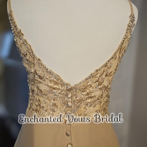 Champagne Bridal Dress  (Various Colours), Wedding Dress Dress, Classic Bridal Dress, Summer Wedding Dress, Lace Bridal Dress, Chiffon Dress