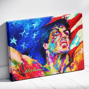 Rocky Balboa Replica Leroy Neiman Boxing Canvas Art. - Etsy 日本