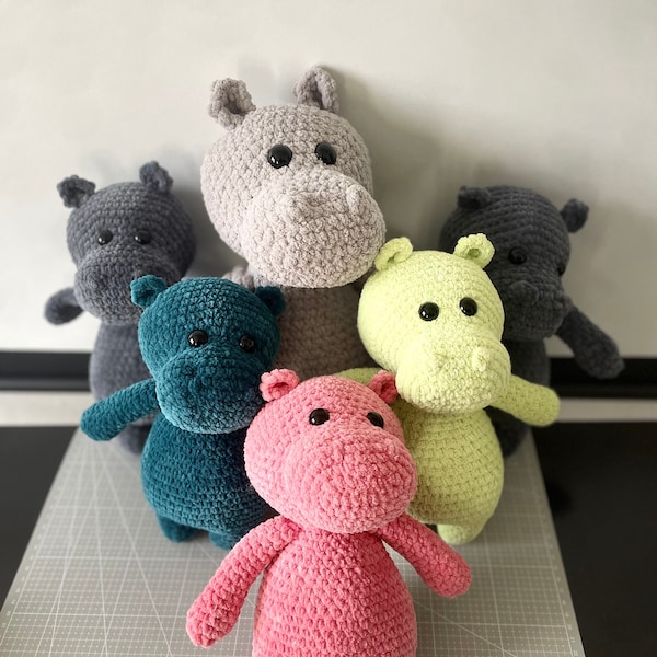 Peluche hippopotame crochet