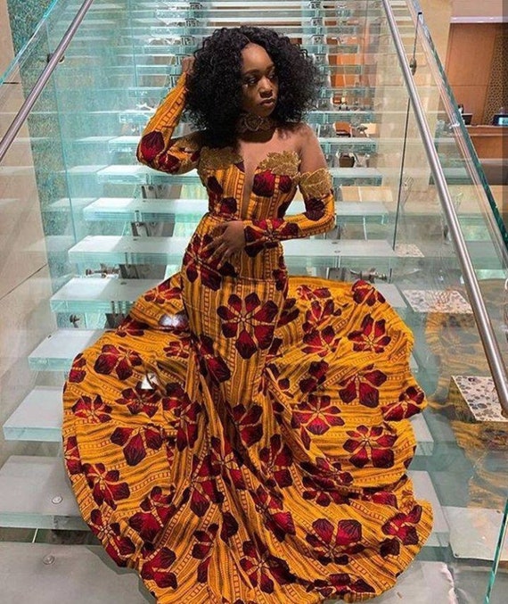 African Couture Gown Ankara Mermaid Dress African Prom Dress Ankara Dresses African Maxi Dress Ankara Mermaid Dress African Wedding Dress