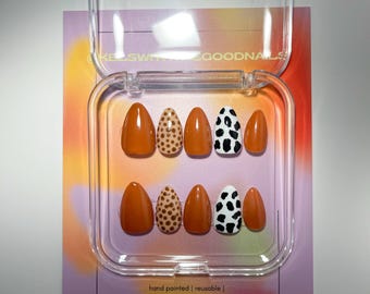 Fall Custom Short Almond Press On Nails