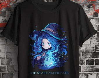 Witch t-shirt, sorcerer shirt, azur sorcerer shirt, chibi tee, anime shirt, Japanese tee, gaming, azur, caster, medieval shirt, glintstone