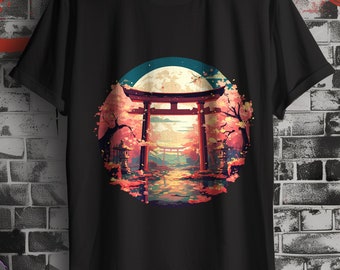 Torii gate t-shirt, Japanese t-shirts, anime lovers, anime t-shirt, cherry blossoms, Japanese Sakura, torii t-shirt, torii gate, Sakura