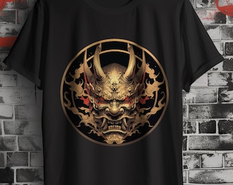 Oni t-shirt, Oni mask t-shirt, Japanese Oni, demon t-shirt, Japanese t-shirt, anime lovers, Otaku, Japanese folklore, mythology t-shirt