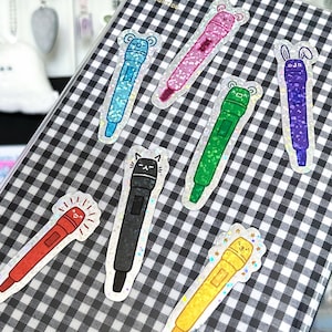 BTS glitter mic stickers