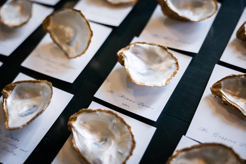 Hand Painted Oyster Shells - Event / Home Decor - Etsy