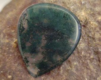 Moss Agate (Translucent) - ArmillaryPicks Handmade Stone Guitar Pick 3mm