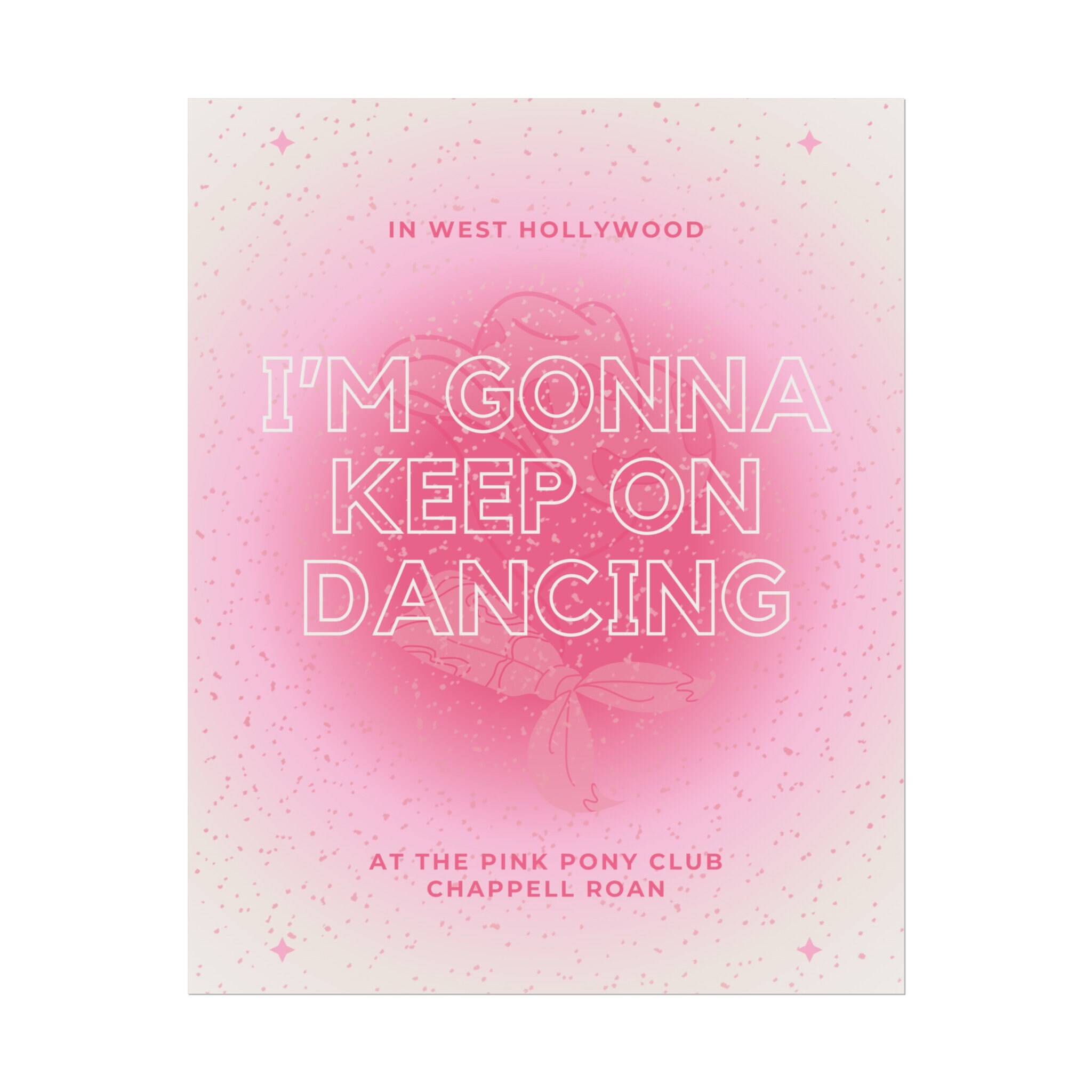 Chappell Roan Pink Pony Club Lyrics Poster Disco Cowgirl Pink Rise and(08)