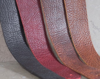 Bison Hide Leather Guitar Strap -- choice of color