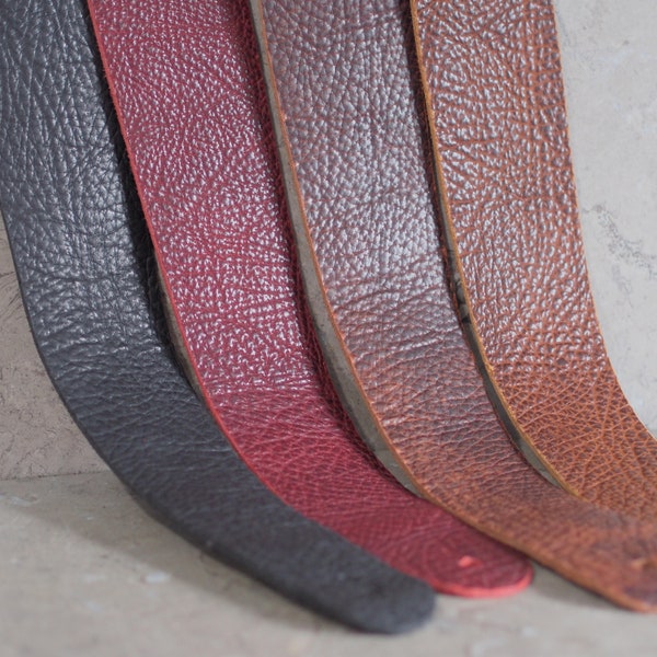 Bison Hide Leather Guitar Strap -- choice of color