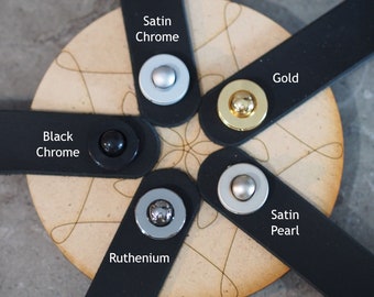 Schaller S-Lock Sets for Guitar Straps--choice of finishes size M, or Black in L or Classic