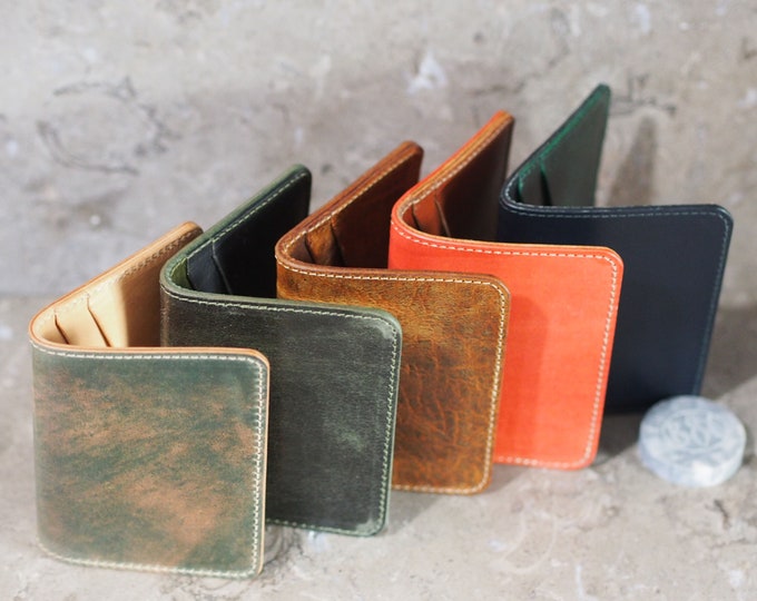 Featured listing image: Wayfarer Wallet--various types & colors of vegetable tanned leathers
