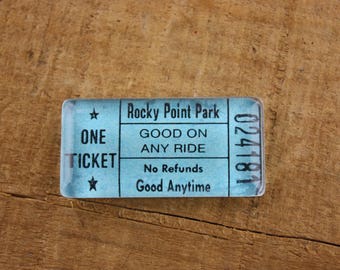 Rocky Point Park Ticket Magnet - Good On Any Ride