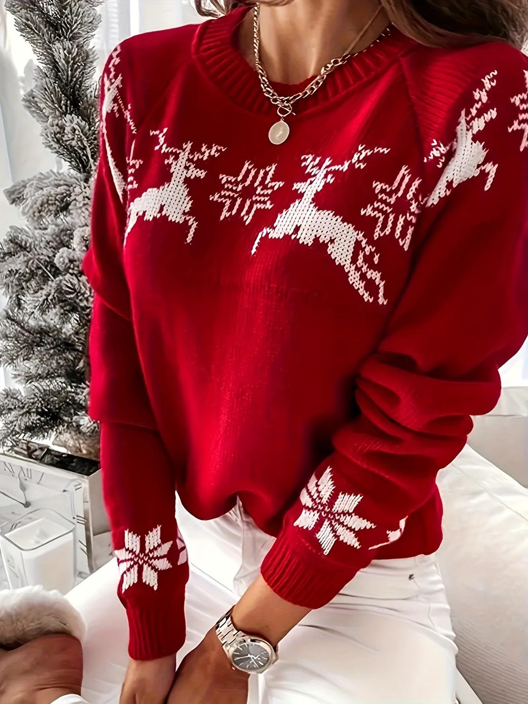 Cozy Christmas Sweater Pattern, Christmas Knitting for Ladies ...