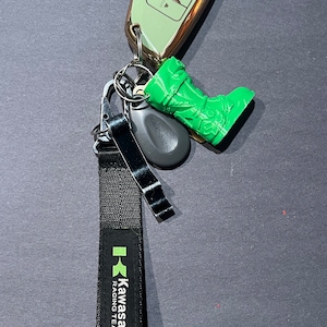 Mini moto boot keychain
