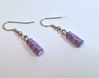 Capacitor Earrings, Recycled Computer Parts, Quirky IT Handmade Eco Friendly Jewelry, Upcycled Electronics, Artsy Clay Handmade