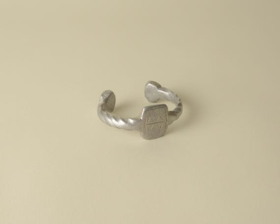 Tuareg Aluminium Cuff | Sahara Nomadic Jewelry | Engraved Bracelet