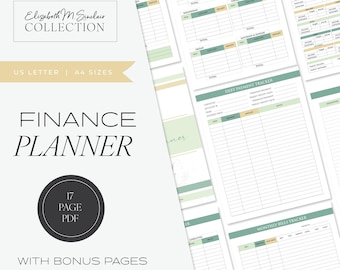 Comprehensive Financial Planner: Budget, Savings, & Debt Tracker (Printable PDF)