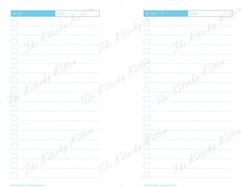 Filofax Daytimer Kikkik Kate Spade Planner Inserts to Do Etsy