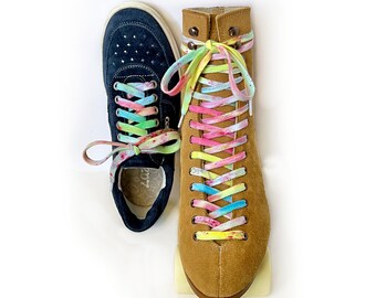 Paintbox Rollerskate and Shoe Laces - Tie dye colorful cotton laces / shoe strings