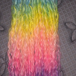 Extensions de cheveux Mermaid Waves Rainbow Tie In Pony Tail Festival ! Lot de 2 ! Plus de couleurs disponibles !
