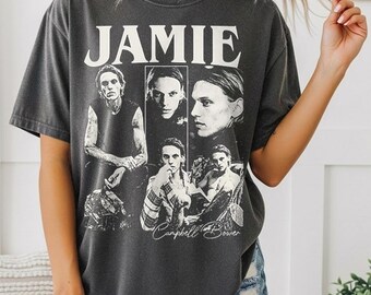 Jamie Campbell Bower Upside Vintage T-shirt, Jamie Campbell T-shirt, Jamie Campbell Långärmad T-shirt, Jamie Campbell Fans T-shirt