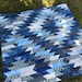 Print version Modern quilt pattern, Mountain Dawning Printed Quilt Pattern for 2 1/2 inch strips, Delectable Mountains,