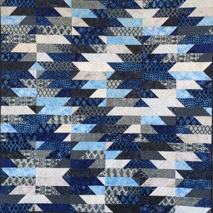 Modello di trapunta moderno, Mountain Dawning PDF Quilt Pattern per strisce da 2 1/2 pollici, Montagne deliziose, immagine 2