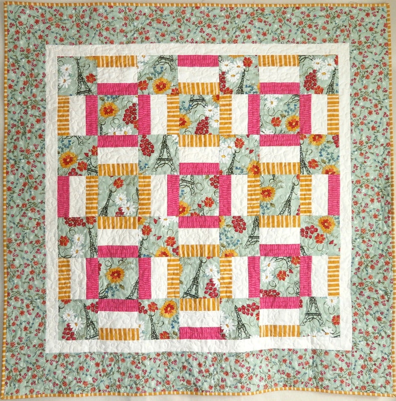 Window Box Quilt Printed Quilt Pattern Beginner Pattern Etsy