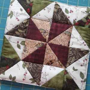 PDF pattern for pieced patchwork potholder