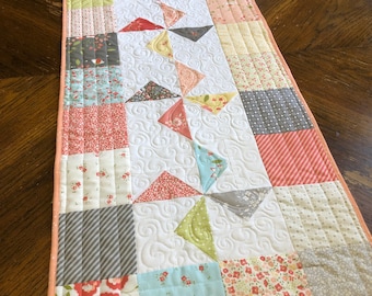 Windmills Table Runner Quilt Pattern: Beginner Charm Square Project