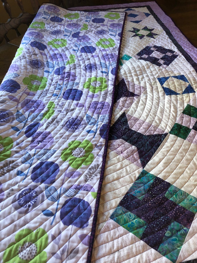 Mini Quilt blocks on point 50 x 58 inches lap quilt or throw Etsy