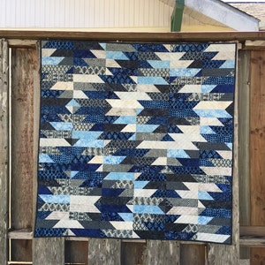Modello di trapunta moderno, Mountain Dawning PDF Quilt Pattern per strisce da 2 1/2 pollici, Montagne deliziose, immagine 9