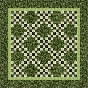 Irish Chain PDF Quilt Pattern, beginning quilter quick strip project, wall hanging size only 33 x 33 image 10